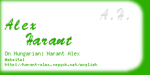 alex harant business card